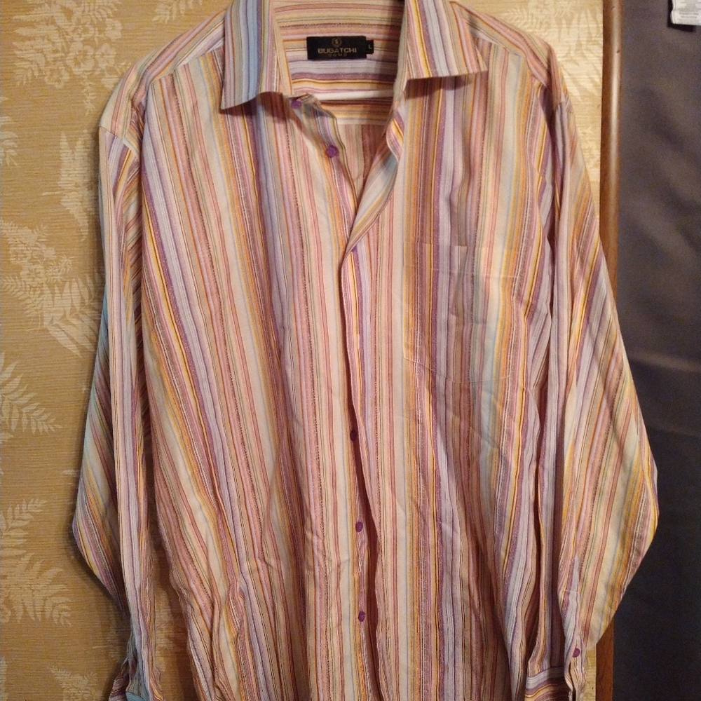 Bugatchi Uomo Men's Stripe By Button Up Shirt - image 1